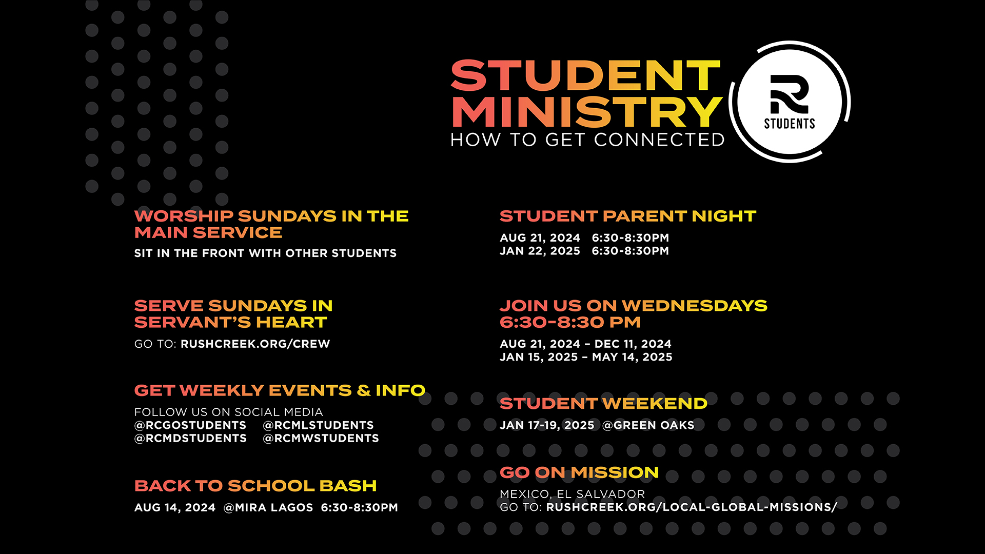 Student Ministry How to Get Connected Web